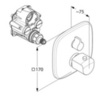 Термостат встраиваемый на 2 потребителя Kludi Ameo 418350575
