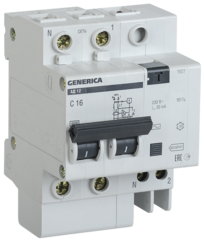 Дифференциальный автоматический выключатель ИЭК АД12 2Р 40А 30мА GENERICA