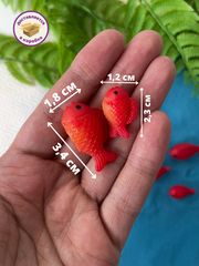 Рыба, фигурки декоративные, кукольные миниатюры, 4 поменьше 2,3*1,2*1,2 см и 4 побольше 3,4*1,5*1,8 см, набор 8 шт микс