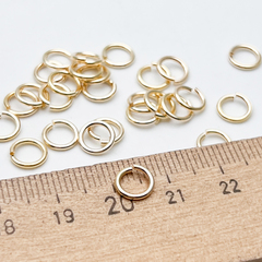 Колечки соединительные, цвет золото, размер 7*1 мм, цена за 3 грамма