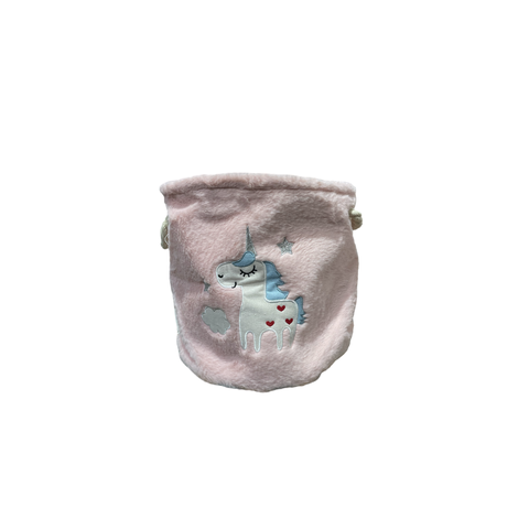 Фланелевое ведро для игрушек Rainbow Unicorn