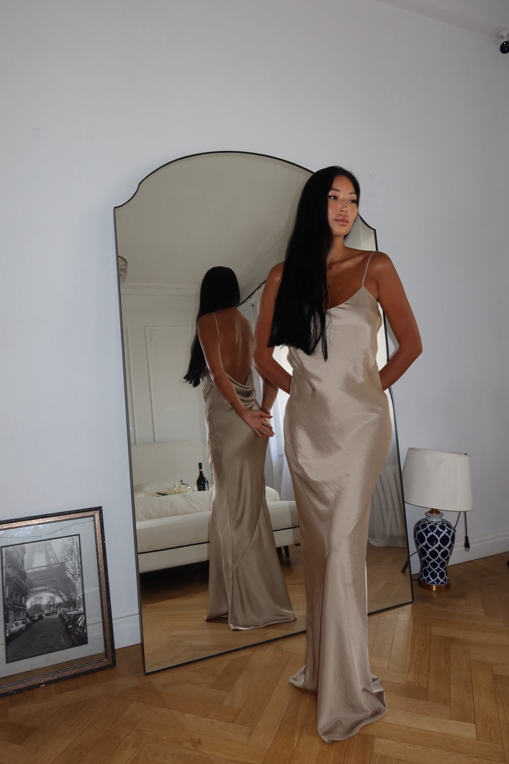 Платье комбинация оливковое