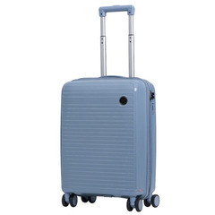 Чемодан полипропилен Небесно-голубой ЛЮКС (S) 55х20х37 см/2,4 кг (цена указана на САМОВЫВОЗ)