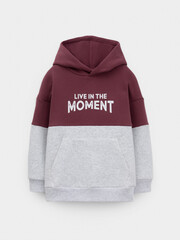 джемпер  для мальчика  КР 302214/коричневый,св.серый меланж к632