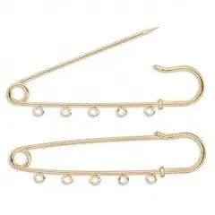 Основа для булавки декоративные, L=5,5 см, золото