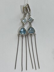 Топаз микс (серьги из серебра)