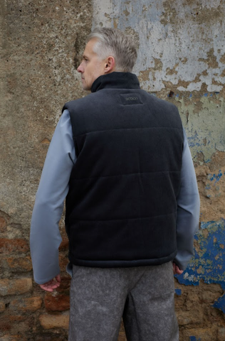 Жилетка утепленная серая "Velvet"