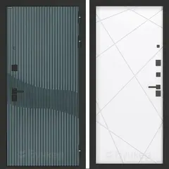 Входная металлическая дверь Бункер BN-13 Веллюто верде / Лучи Белый софт