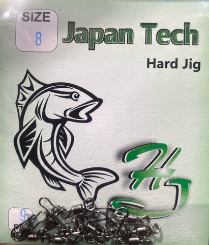 Карабин с вертлюгом HARD JIG №8 (9шт)