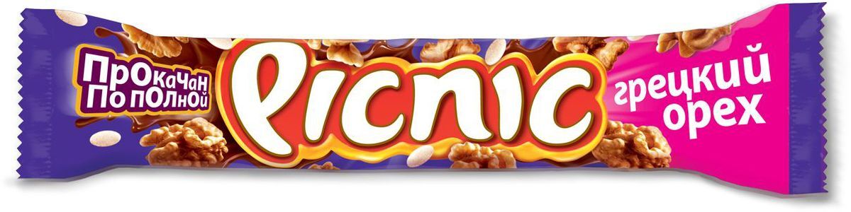 шоколад "picnic", грецкий орех, 52г. шок пикник грецкий орех 52г. бат. шоколад пикник с грецким орехом. шоколад пикник с грецким орехом.
