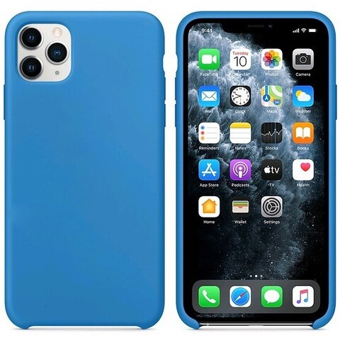 Силиконовый чехол Silicon Case Premium для iPhone 11 Pro Max (Surf Blue) 100% ORG