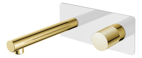 Boheme 125-WG.2 Смеситель STICK из стены WHITE TOUCH GOLD