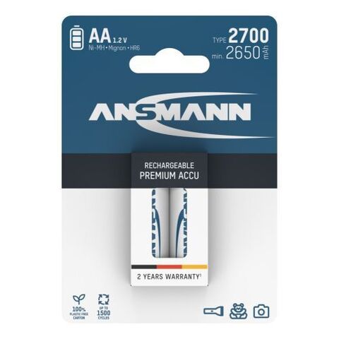 Аккумулятор АА/NiMH ANSMANN 1.2V, 2700мАч