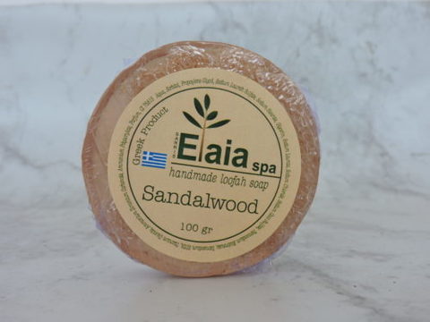 Мыло с люфой с эфирным маслом сандала Elaia Spa