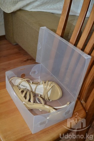 30*18*10 см пластиковая прозрачная коробка для обуви до 42 размера с откидной крышкой