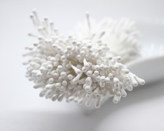 Тычинки двусторонние белые 50 шт.