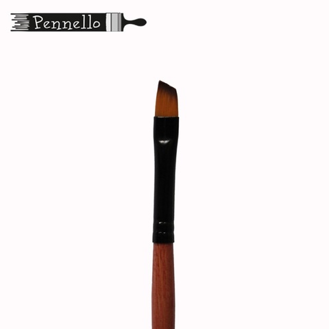 кисть Pennello жесткая синтетика скошеннаяя №6, короткая ручка