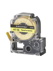 Кассета с лентой S'OK by Sakura Printing BLK4YBA7 для Epson , черный на желтом, φ7мм, 2.5м