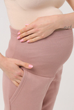 Утепленные спортивные брюки для беременных 16029 пыльный беж
