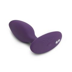 Фиолетовая анальная пробка для ношения Ditto с вибрацией и пультом ДУ - 8,8 см. - 