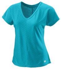 Женская футболка Wilson Training V-Neck II - scuba blue