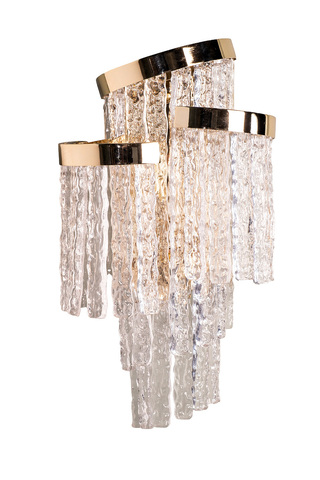 Бра настенное 28х48см Garda Decor золотое со стеклянным декором