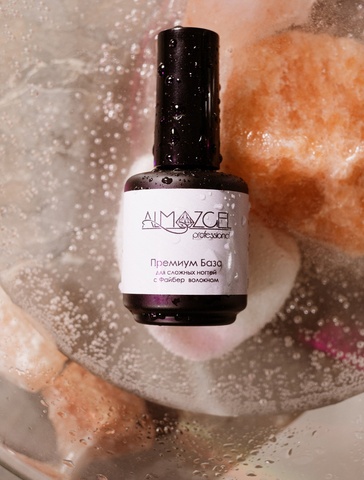 Almazgel База для сложных ногтей с Файбер волокном  №1, 15 мл