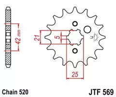 Звезда мотоциклетная JT JTF569.13