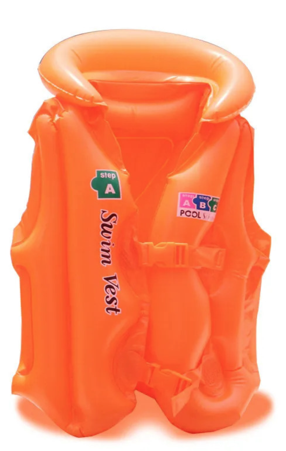 Детский надувной жилет для плавания, оранжевый, 3-7 лет.