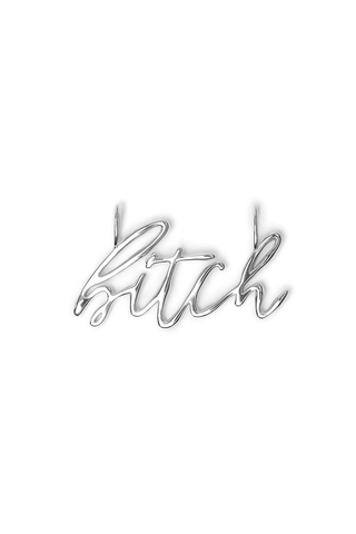 Подвеска из серебра "B!tch"