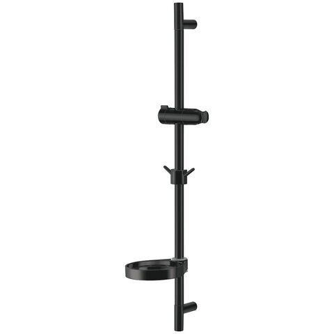 Lemark LM8103BL Стойка душевая 68,5 см с круглой мыльницей, чёрный, блистер