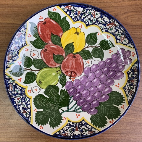 Ляган ручная роспись виноград 32 см