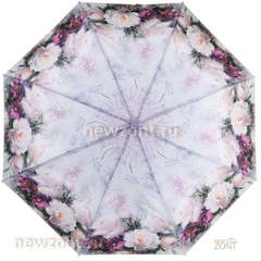 Плоский светло-фиолетовый зонтик Lamberti «Нежные Розы»