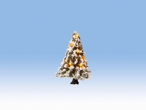 Рождественская елка с гирляндой (10 лампочек)