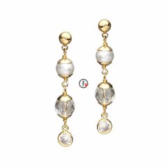 Гвоздики с жемчугом и кварцем