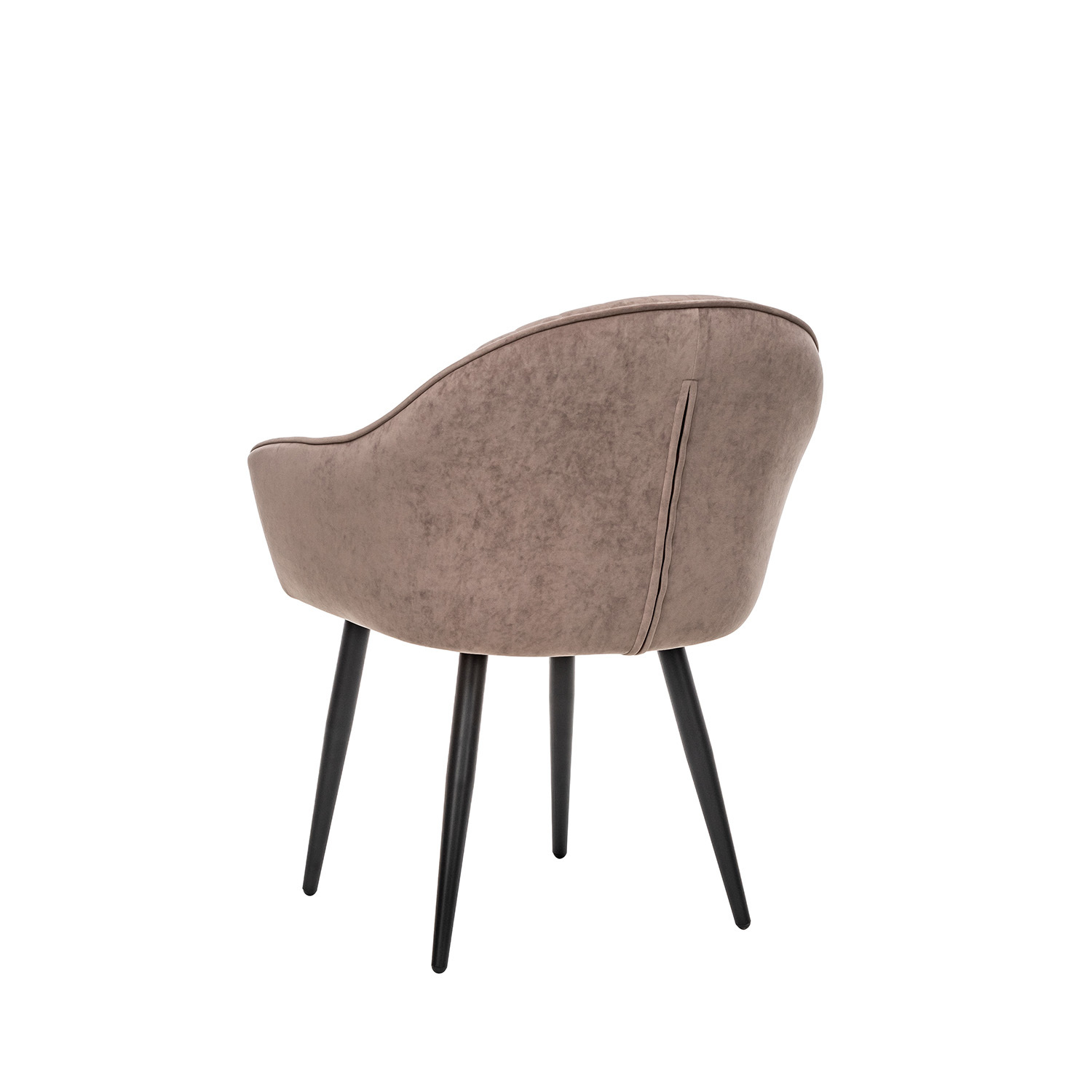 Стул с подлокотниками Leset Вайд, каркас Черный, велюр Латте, фото 5