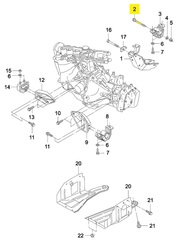 БОЛТ ПОДУШКИ ДВИГАТЕЛЯ ЗАДНЕЙ NEXIA, LANOS, CHANCE, SENS, ESP GM M10*1,5*90