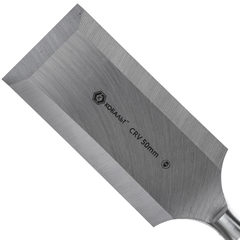 Стамеска плоская КОБАЛЬТ 50 х 140 мм, CR-V, двухкомпонентная рукоятка (1 шт.) блистер (Арт. 245-657)