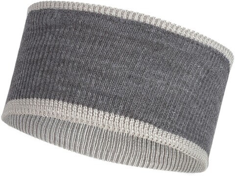 Картинка повязка Buff Headband Crossknit Solid Light Grey - 3