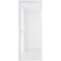 Алюминиевая дверь 18AG вайт остеклённая