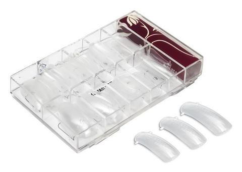 Типсы для наращивания Прозрачные с лункой 100 шт