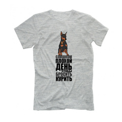 Футболка "Цвергпинчер курит"