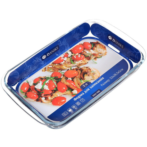 Форма для выпечки Daniks стекло (23,8*39*5 см), 3 л - купить