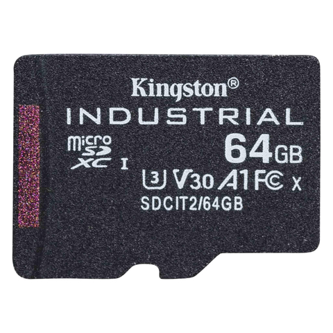 Карта памяти Kingston Industrial Temp microSDHC C10 A1 pSLC, SDCIT2/64GBSP