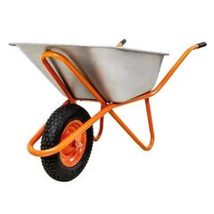 Тачка строительная 1-колес. 100 л/200 кг/0,7 мм/ПНЕВМО колесо PR16"(4.00х8)12 мм