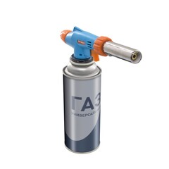 73-0-017 Горелка газовая на баллон, сопло 22 х 76 мм, пьезоподжиг, расход 132 г/ч, работа 360°, ABS (РемоКолор)