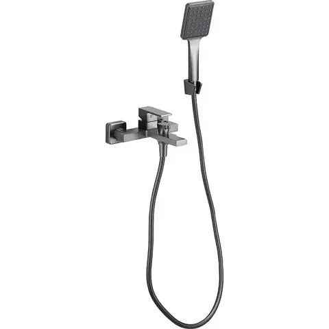 Смеситель для ванны BELZ B60613-3 короткий излив, латунь, графит