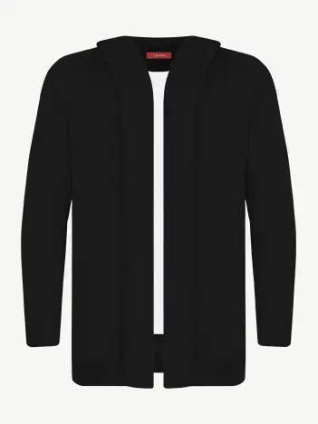 Кардиган с капюшоном из мягкой шерсти