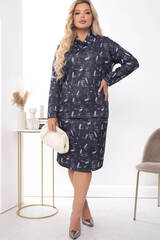 Костюм "Клавдия" (синий/абстракция) К7455 LT Collection