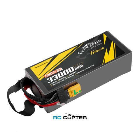 АКБ Gens Ace Tattu NMC 33000mAh 22.2V 10C 6S1P G-Tech Semi-solid state Lipo battery (полутвердотельная) 350Wh/kg